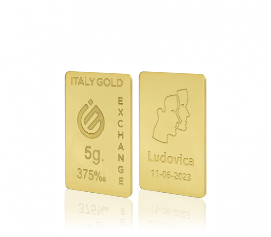 Lingote de oro signo del Zodíaco Géminis 9 Kt de 5 g. IGE GOLD